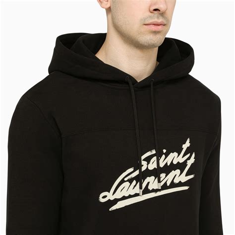 ysl hoodie black|saint laurent black hoodie.